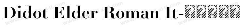 Didot Elder Roman It字体转换